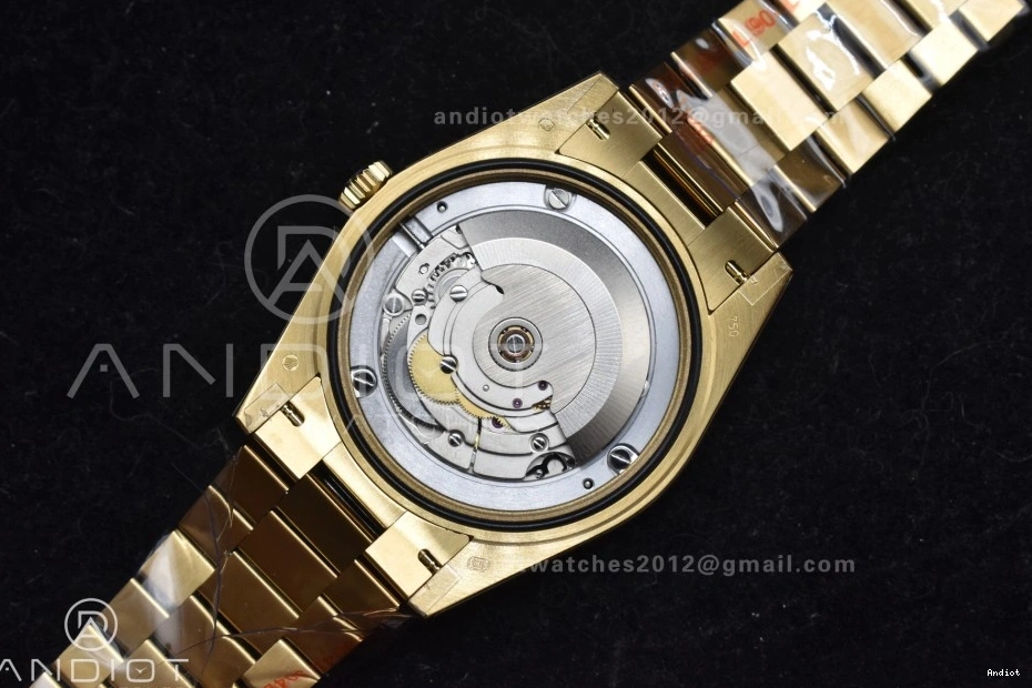 A2836 Steel Edition Dial Black (Gain QF 725 V4 Weight) TechFriendly Best President 904L Bracelet 40 YG Green on DayDate 0710